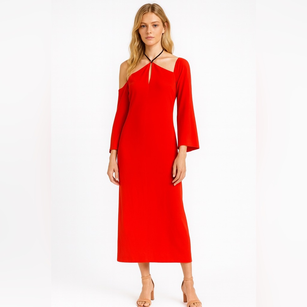 & Other Stories Vibrant red coral  Dress